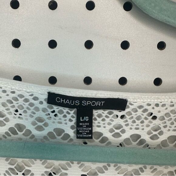 Chaus Sport lace white top with built in cami - Picture 3 of 4